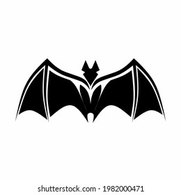 silueta de logotipo o murciélago, ilustración vectorial
