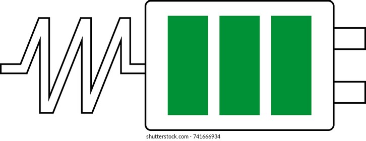 Logo battery cable plus plug