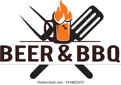 logo for bbq and beer
