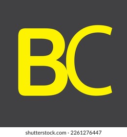 Its a logo bc new design creative fantastic yellow color stylish amazing style.