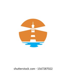 logo beacon vector ocean marine