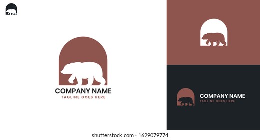 Logo Bear - All elements on this template are editable with vector software.