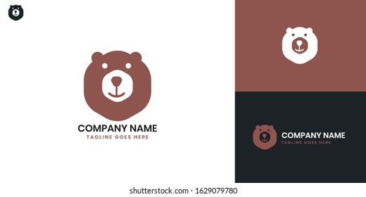 Logo Bear - All elements on this template are editable with vector software.