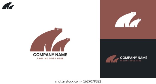 Logo Bear - All elements on this template are editable with vector software.