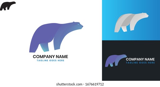 Logo Bear - Alle Elemente auf dieser Vorlage sind mit Vektorillustration-Software editierbar.