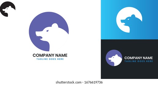 Logo Bear - All elements on this template are editable with vector software.