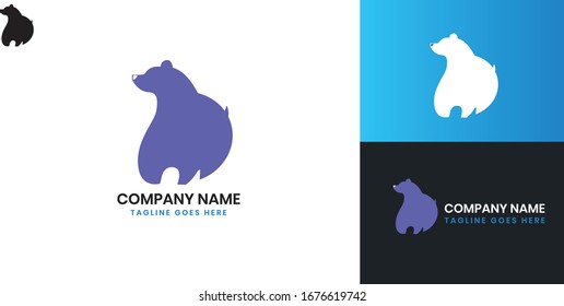 Logo Bear - All elements on this template are editable with vector software.