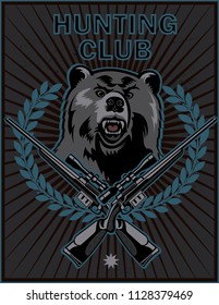 Logo bear and  gun