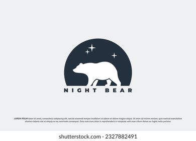 logotipo de la vida silvestre de los animales nocturnos