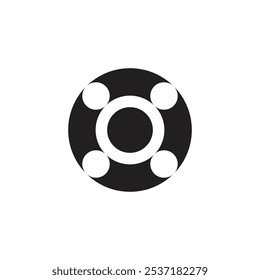 Logo bearing unique design with blank background