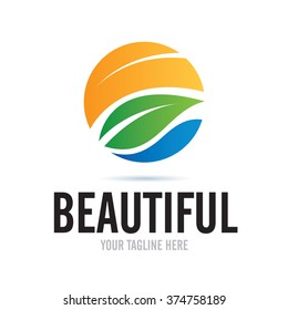 Logo Beautiful Nature Icon Element Template Design Logos