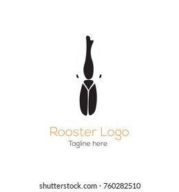 Logo of a beautiful rooster silhouette