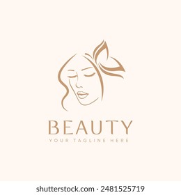 Logo beauty cosmetic for cosmetic products, beauty salon, spa, beauty center, hair salons, etc.