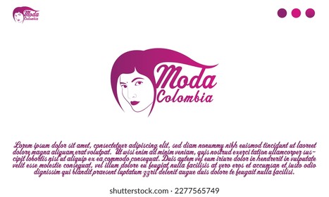 logo for a beauty parlor. Moda Colombia.