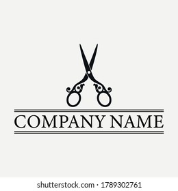 Logo for a beauty salon, hairdressing salon or sewing studio. Vector illustration.