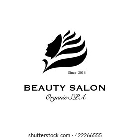 Logo for beauty salon, organic spa Vector Illustration