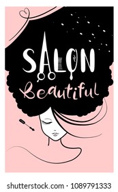 logo for beauty salons, hairdresser, cosmetics. beautiful, feminine, gentle sign for business in the field of fashion and hairstyles. Text in the style of lettering.