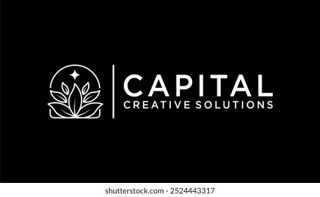 Logo beauty and spa company business creative solution capital