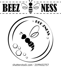 Logo bee schwarze Grafik-Design