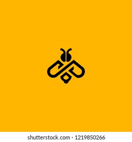 Logo Bee concepts logo vector graphic abstract template