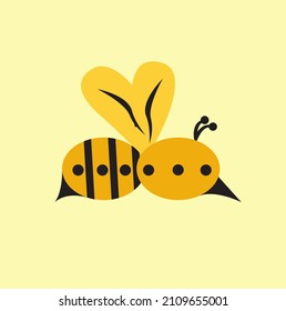 Logo Bee and icon chat 