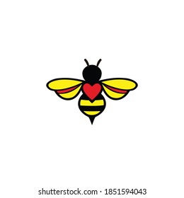 logo bee icon vector templet 