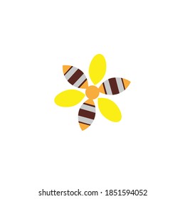 logo bee icon vector templet 