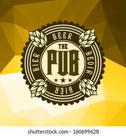 logo beer bar design badge label retro classic styled sticker of brew bar bar on shape creative freeze background pattern artistic as a pattern of advertisement logo beer bar design badge label classi