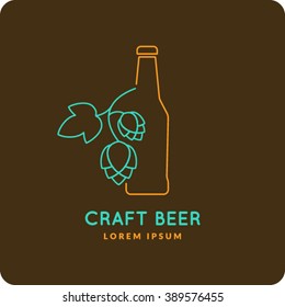 Logo beer. Brewery. Sign design, poster, advertising. Vector elements.