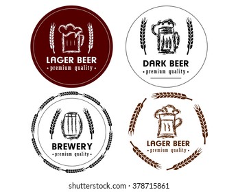 the logo of beer with foam and wheat ears
