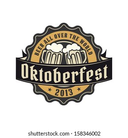 Logo Beer Pub Octoberfest Emblem Retro Vector Oktoberfest Brewery Retro Styled Label Of Beer Good As A Template Of Advertisement Logo Beer Pub Octoberfest Emblem Retro Vector Oktoberfest Brewery Class