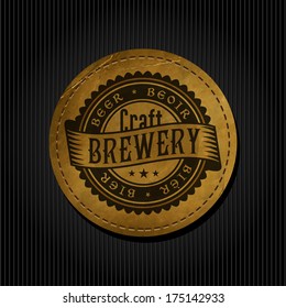logo beer retro styled seal of beer aesthetic as a pattern of publicity editable layered vector logo beer jump english classic froth real texture coffee bar jumping background scene edge leather cerem