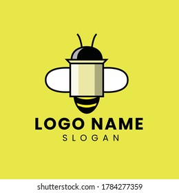 Logo bees carry packages Cute Design