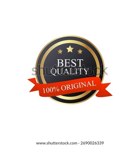 Logo best quality label vector 