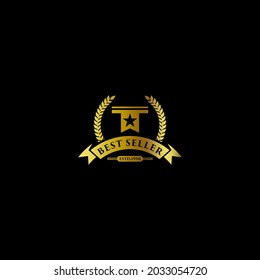 logo for best sales appreciation in gold color and using white background