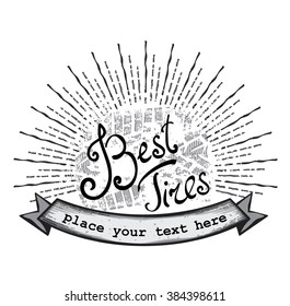 The logo of best tires with place for you company name