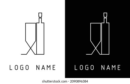 logotipo, marca de bebidas vectorial negocio gráfico