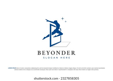 logo beyond limit frame man jump beyonder