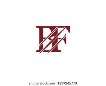 the logo of the BF letter with the style of scratching the incision