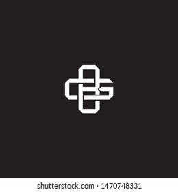 Logo BG B G GB initial monogram locked style with black and white colors
