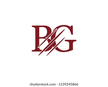 the logo of the BG letter with the style of scratching the incision