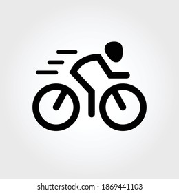 logo bicycle in black and white