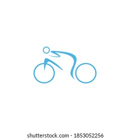 vector temporal de icono de bicicleta de logotipo