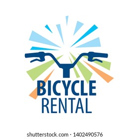 Logo for Bicycle rental. Vector illustration on white background