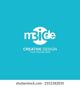 logo big mode initial with creartive vector illustration