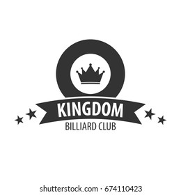 Logo for Billiard school, club or shop. Vector illustration