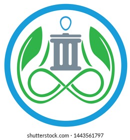 logo bin design with a symbol of tranquility