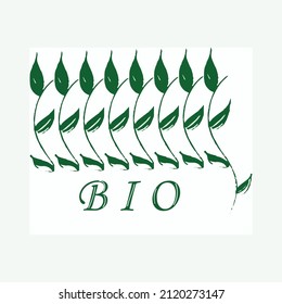 Logo BIO. Ilustración vectorial. logotipo para tienda, restaurante a la carta, productos veganos.