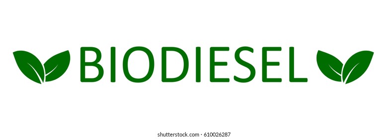 Logo biodiesel with leaves