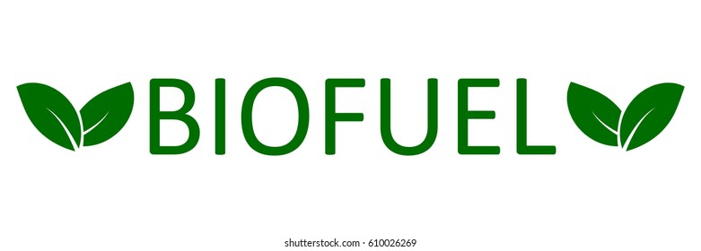 Logo biofuel with leaves